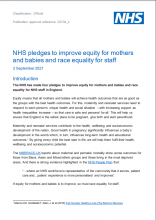 NHS pledges to improve equity for mothers and babies and race equality for staff